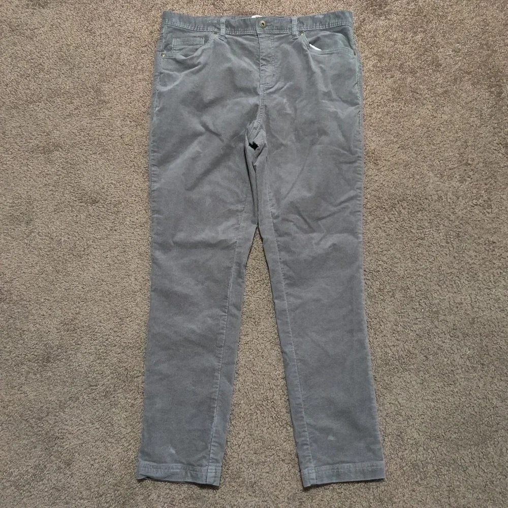 C&C California Men's Corduroy Pants‎ Vintage Wash Gray Size 35 x 30 Jeans